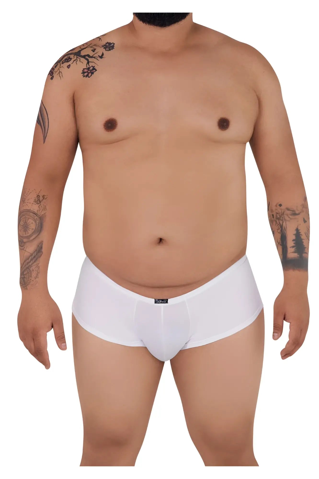 White xtremen 91103x microfiber trunks with smooth form fitting design and small black brand tag at waistband
