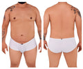 Xtremen 91103x white microfiber men’s briefs with subtle elastic waistband and minimalistic design front view