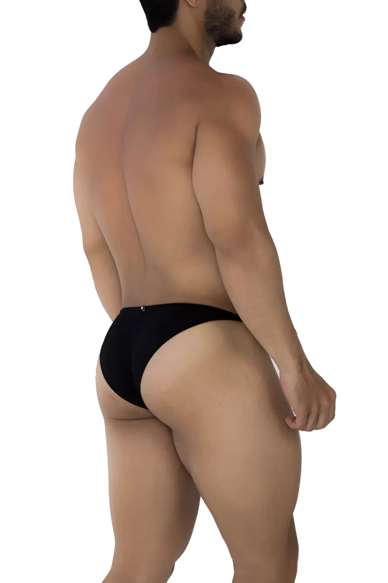 Black xtremen 91177 microfiber bikini briefs with a sleek form-fitting design for comfortable everyday wear