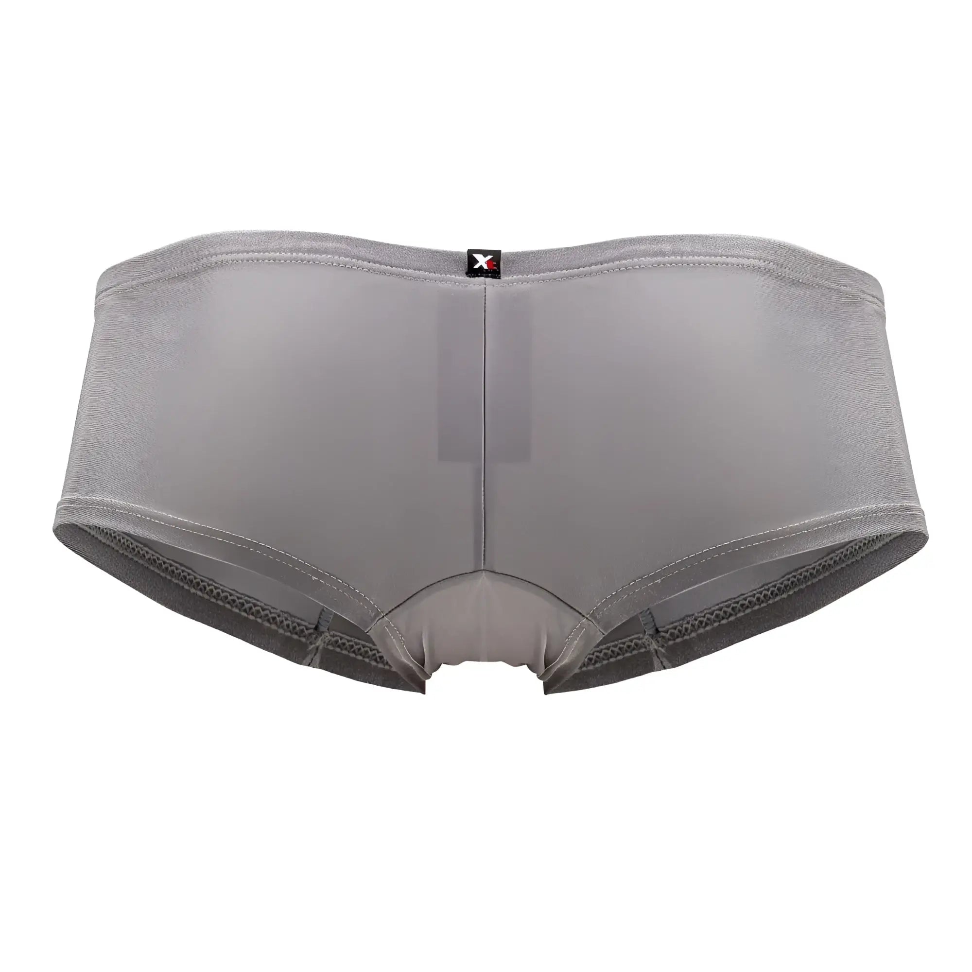 Gray xtremen 91180 microfiber trunks with smooth stretchy fabric and reinforced mesh detailing in silver color
