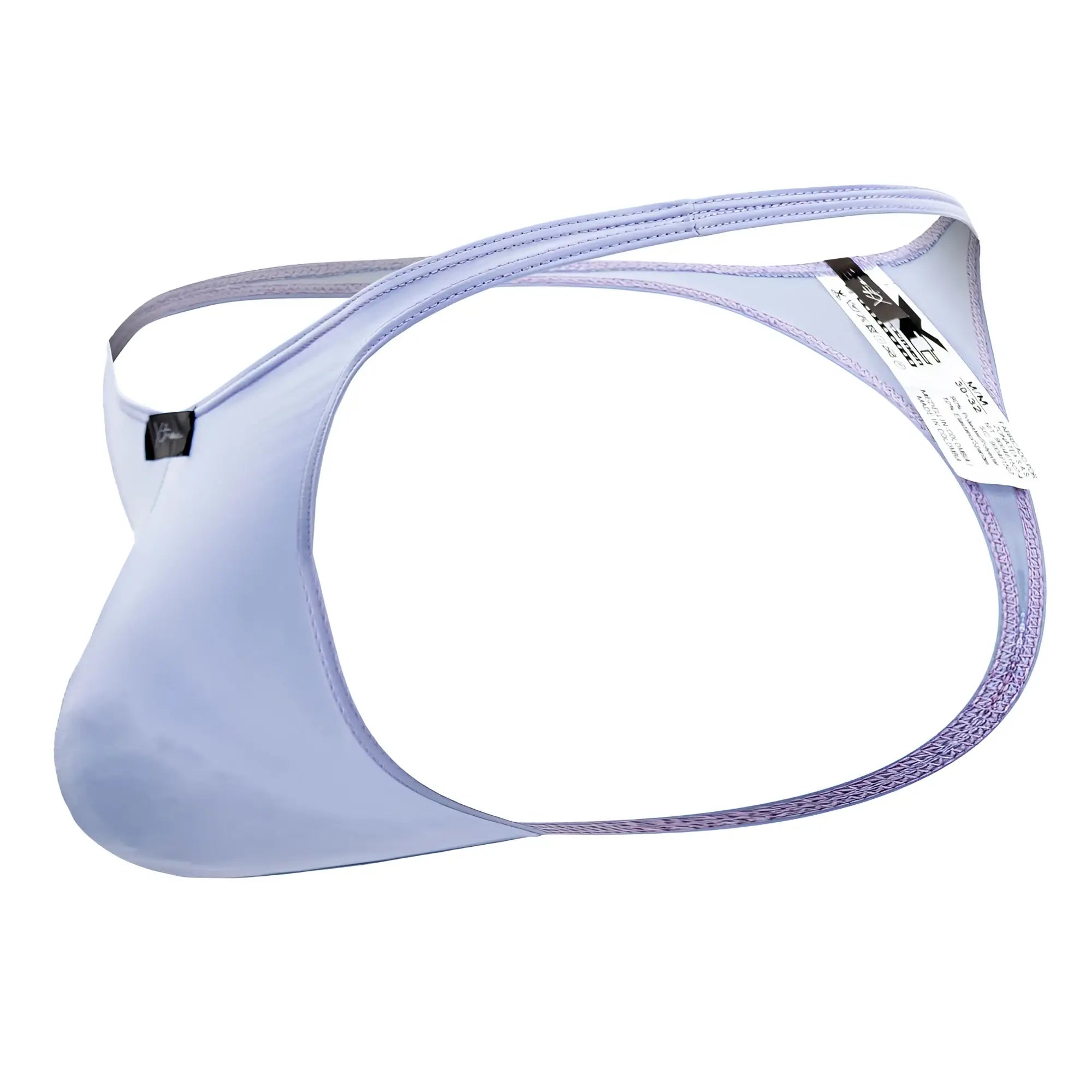 Xtremen 91182 microfiber thong in lilac with stretchy fabric and subtle textured trim seamless design