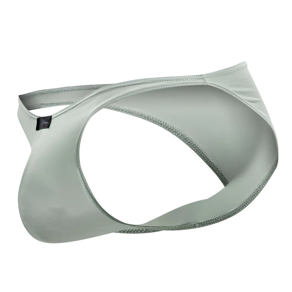 Xtremen 91183 microfiber bikini briefs in green with a sleek satin-like finish and subtle edge stitching