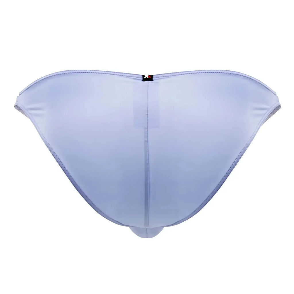 Xtremen 91183 microfiber bikini in lilac with light purple sleek form-fitting swim trunks and subtle sheen