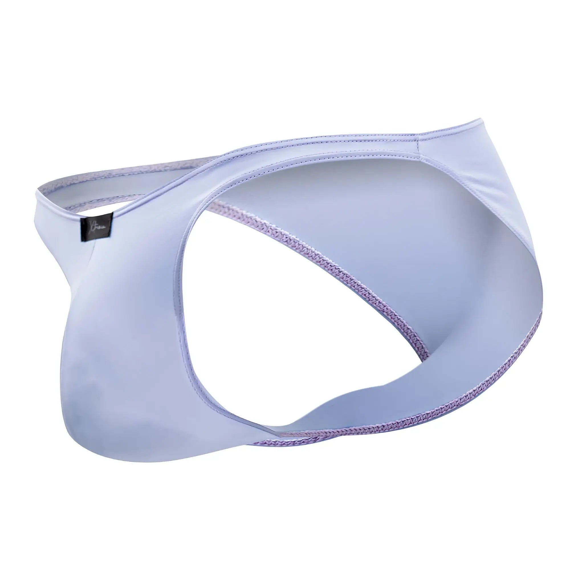 Light purple glossy microfiber bikini briefs with sleek modern design and subtle edge stitching xtremen 91183