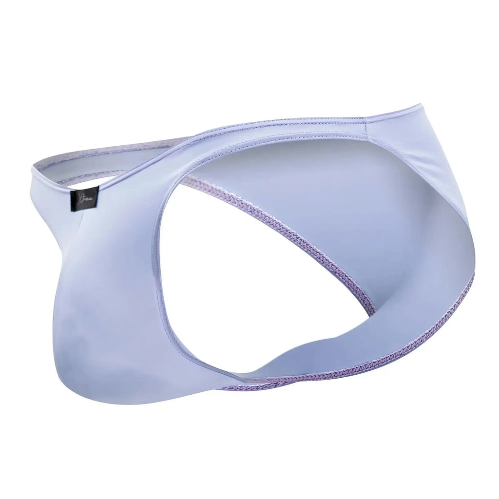 Light purple glossy microfiber bikini briefs with sleek modern design and subtle edge stitching xtremen 91183