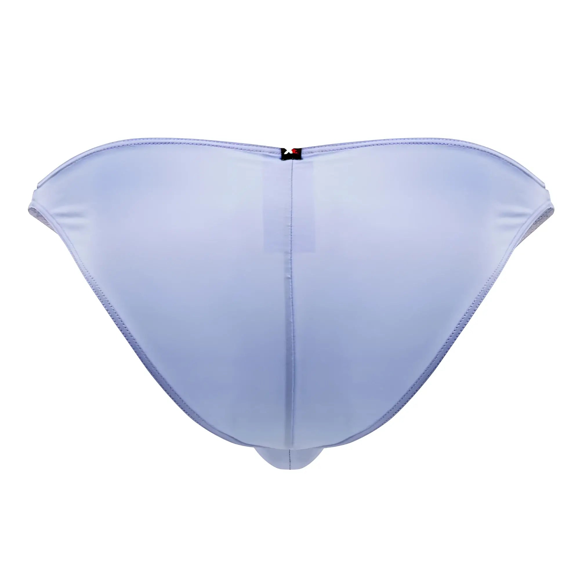 Xtremen 91183 microfiber bikini in lilac with light purple sleek form-fitting swim trunks and subtle sheen