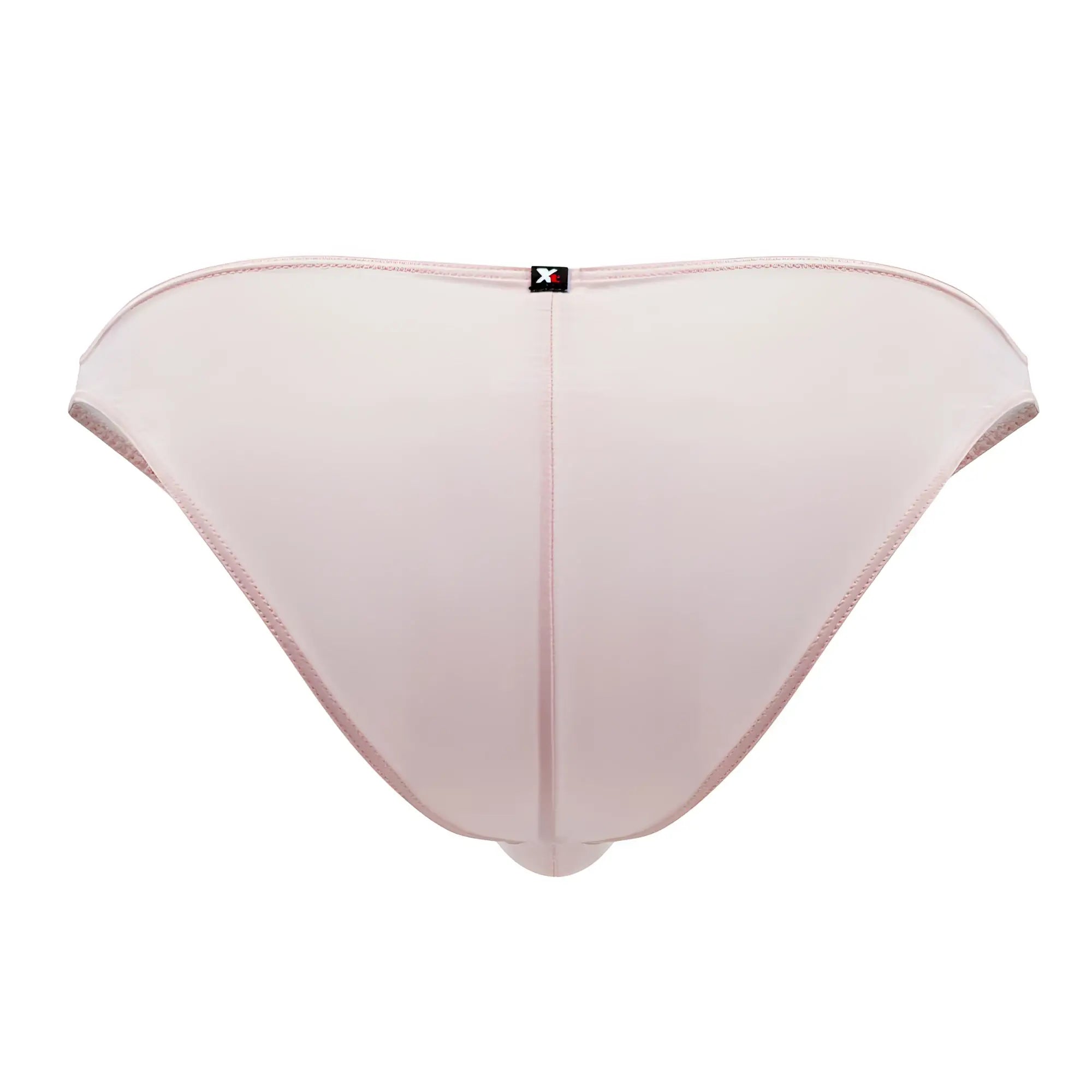 Xtremen 91183 microfiber bikini in pale pink mesh with subtle sheen and fine stitching along the edges
