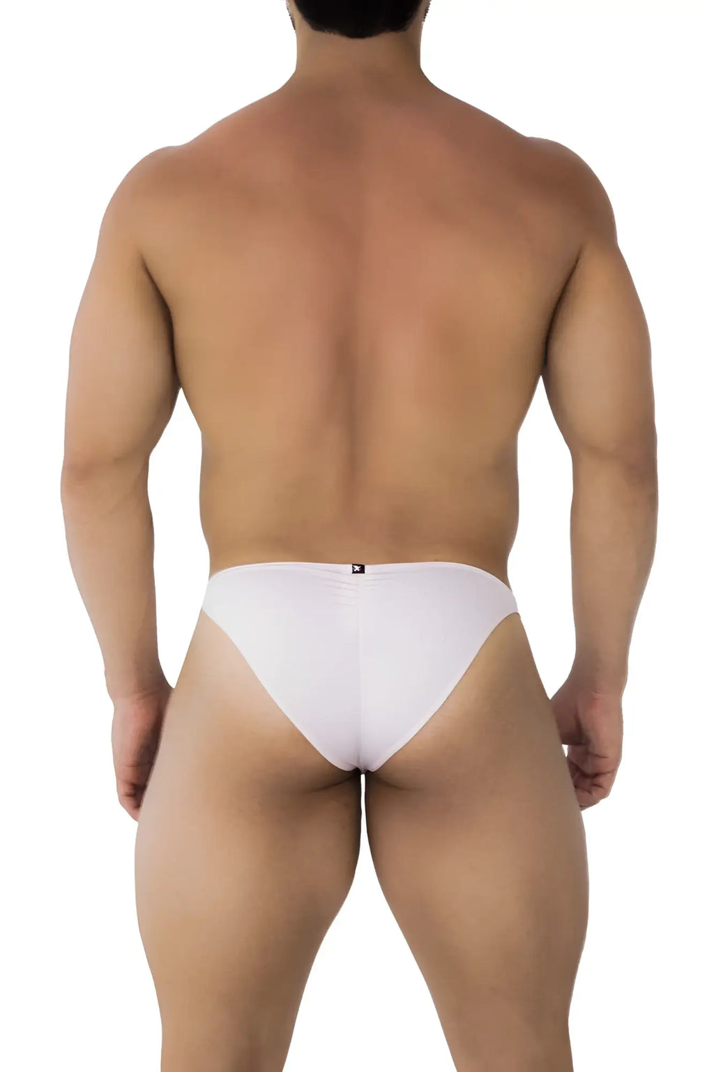 White briefs xtremen 91183 microfiber bikini in pink with minimalist design and smooth fabric front view