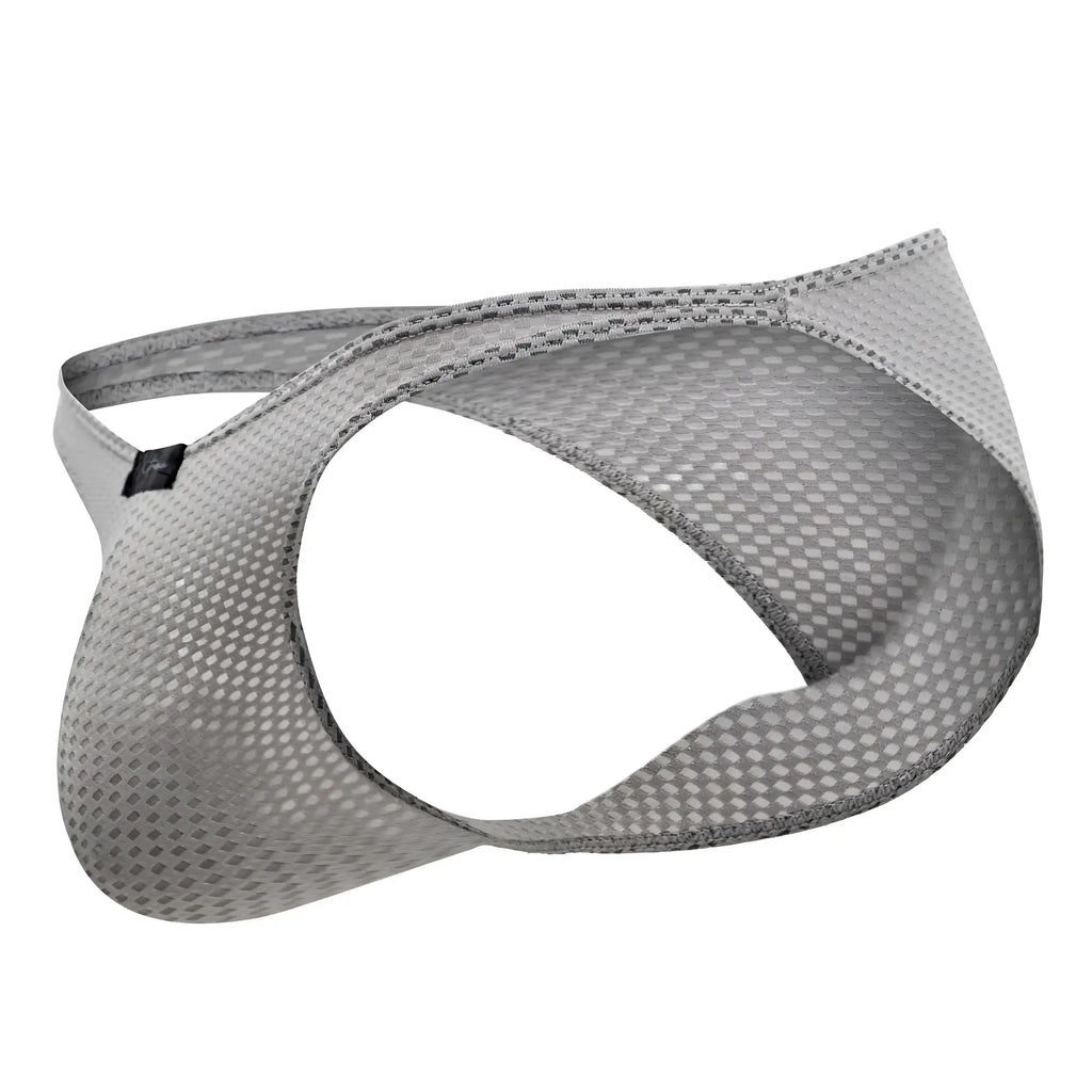 Xtremen 91186 mesh bikini gray men’s briefs with sleek form-fitting design and reinforced stitching along edges