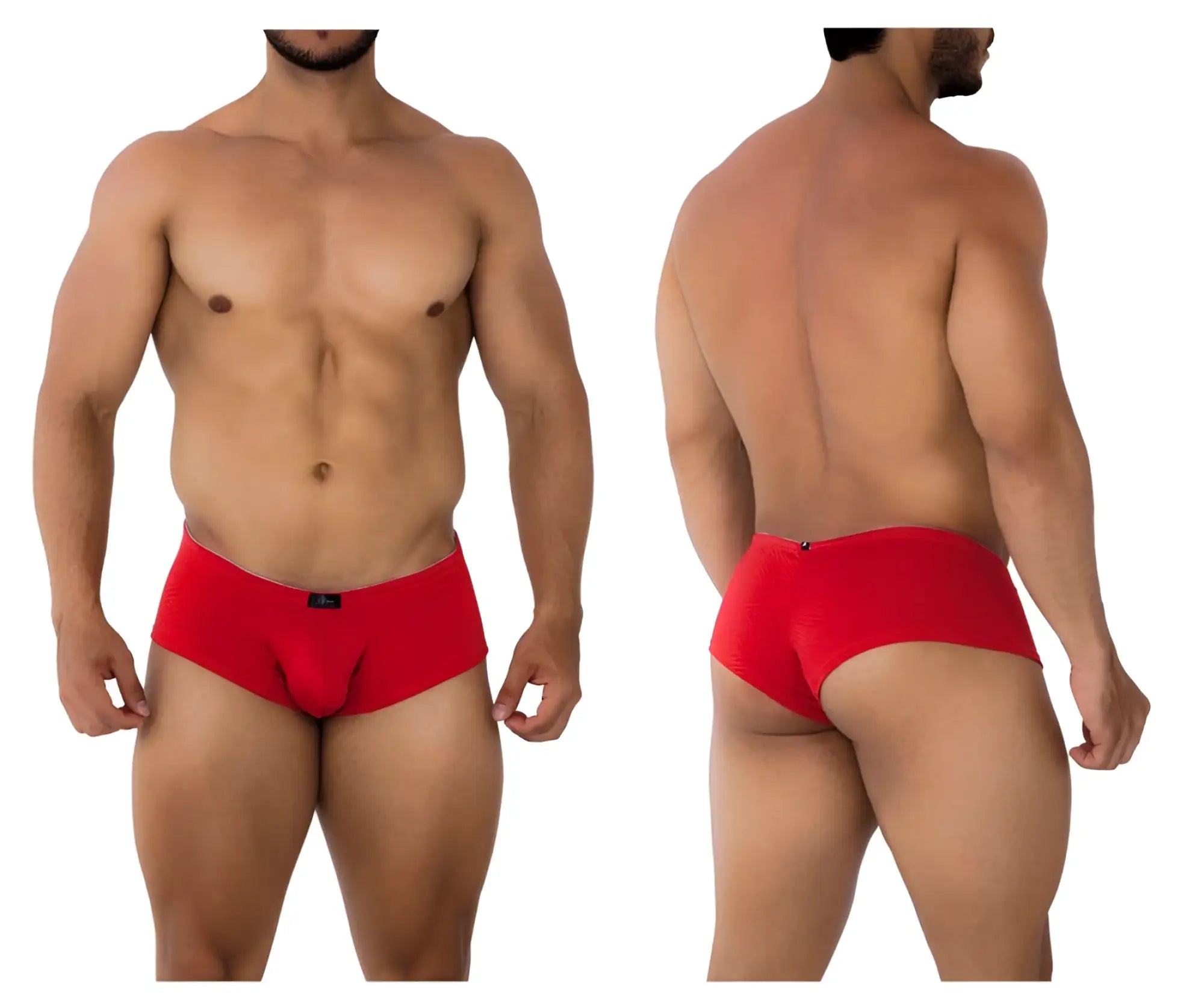 Red xtremen 91190 jacquard trunks mens briefs with snug fit elastic waistband in vibrant red color