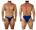 Blue athletic briefs xtremen 91192 jacquard bikini with sleek form-fitting design in royal blue color