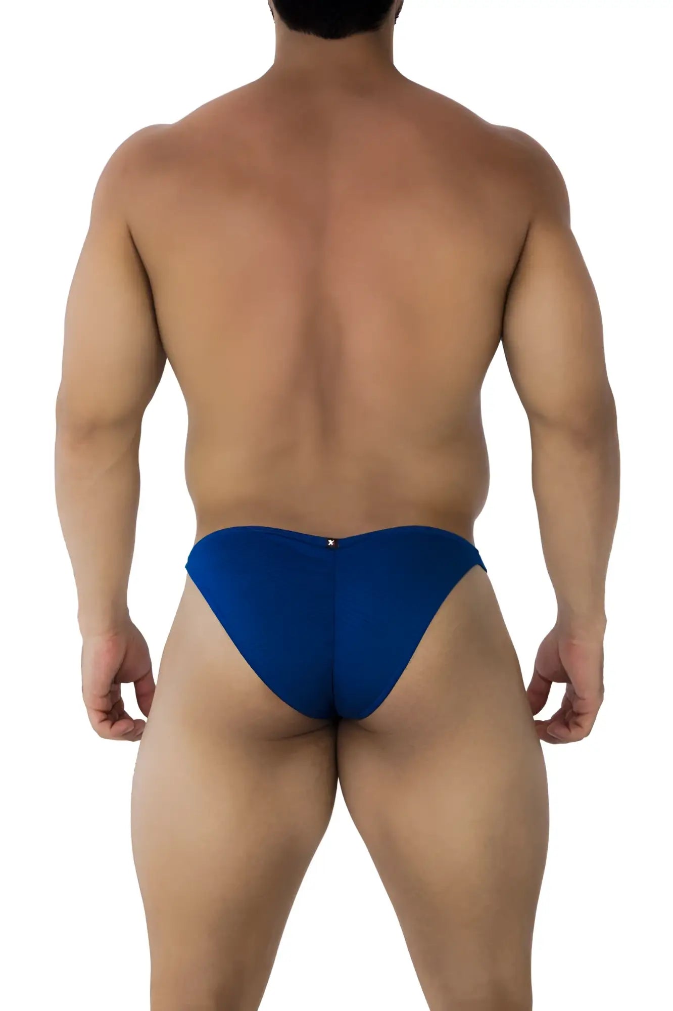 Royal blue xtremen 91192 jacquard bikini briefs with a sleek form-fitting design in athletic fabric