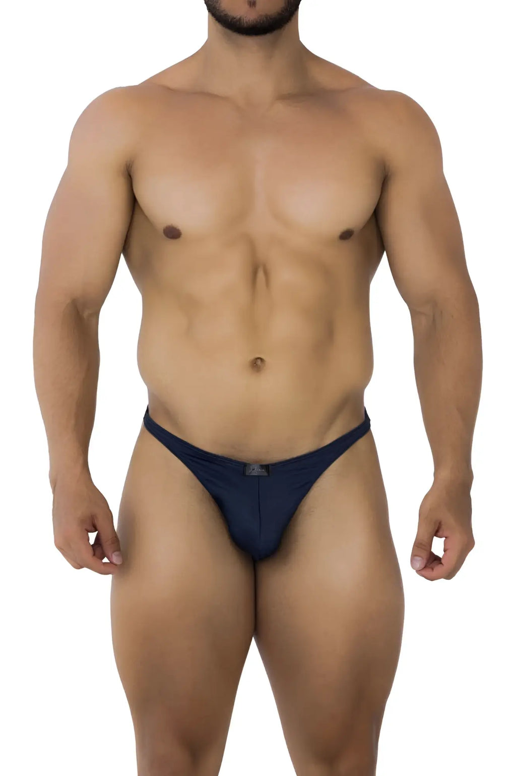 Navy blue Xtremen 91200 jacquard briefs with small front logo made from jacquard fabric for comfortable wear