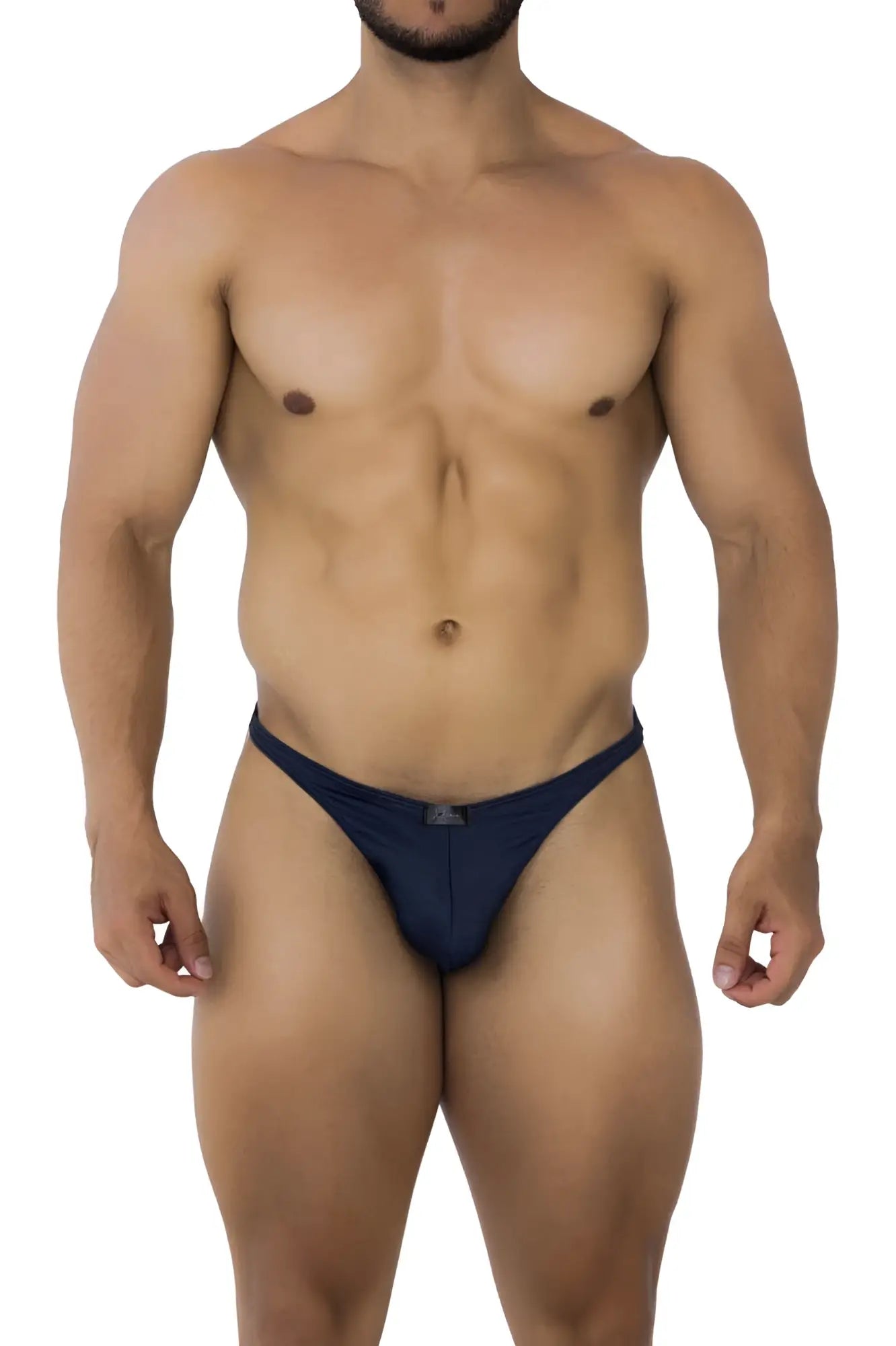 Navy blue Xtremen 91200 jacquard briefs with small front logo made from jacquard fabric for comfortable wear