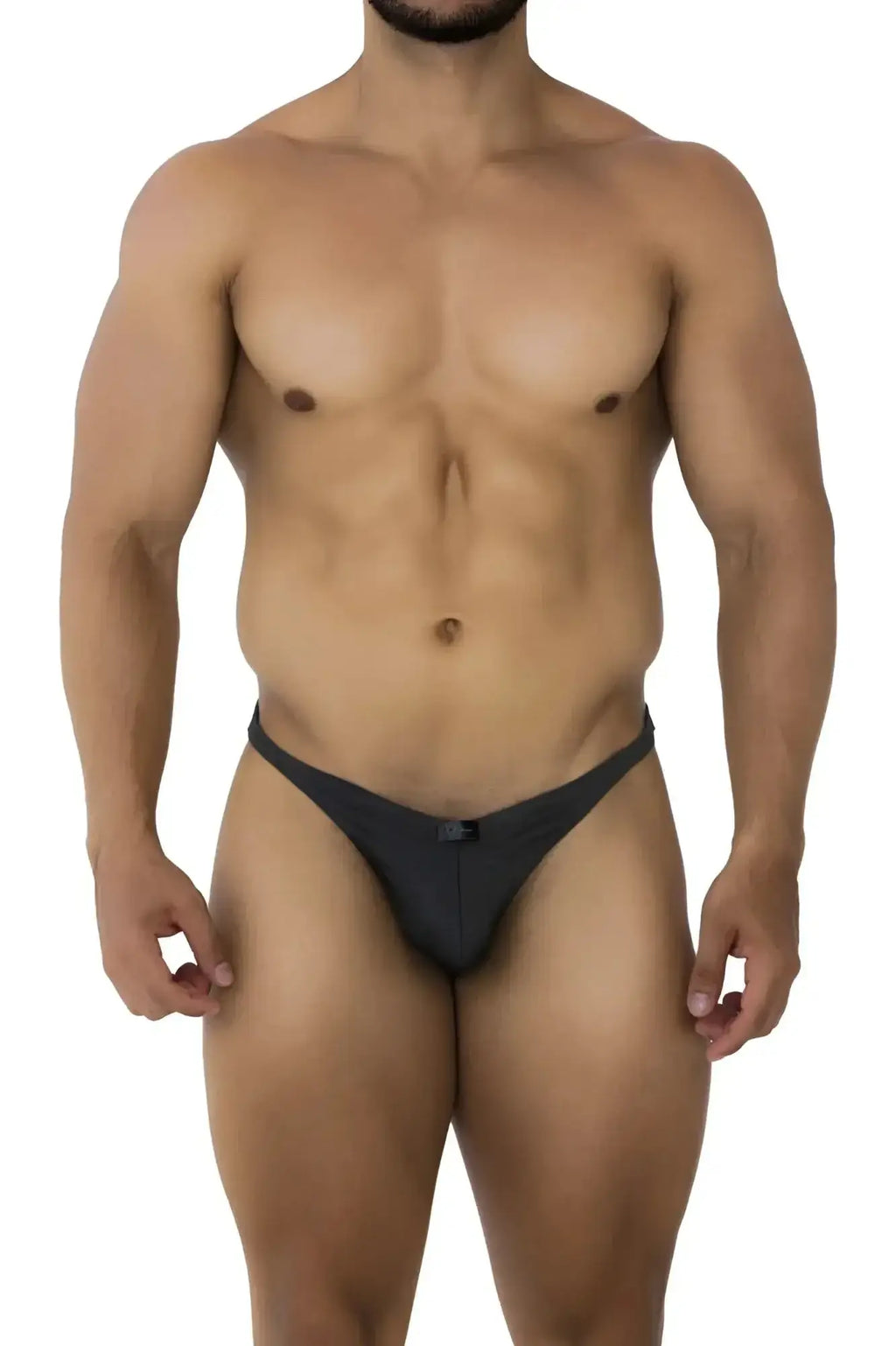 Black xtremen 91200 jacquard athletic briefs with a sleek form fitting design and small logo on front