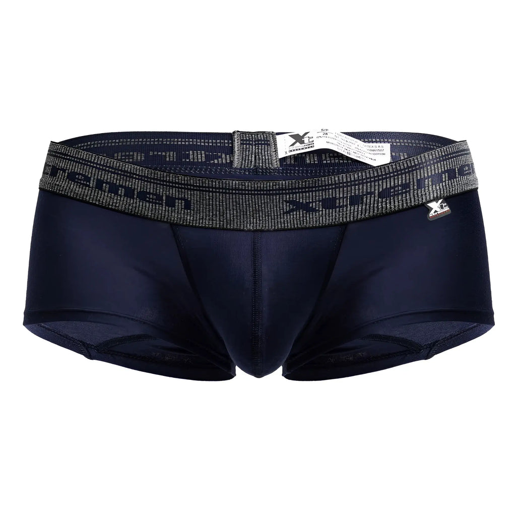 Navy blue xtremen 91205b men’s briefs with gray xcemen waistband made from cotton blend trunks material