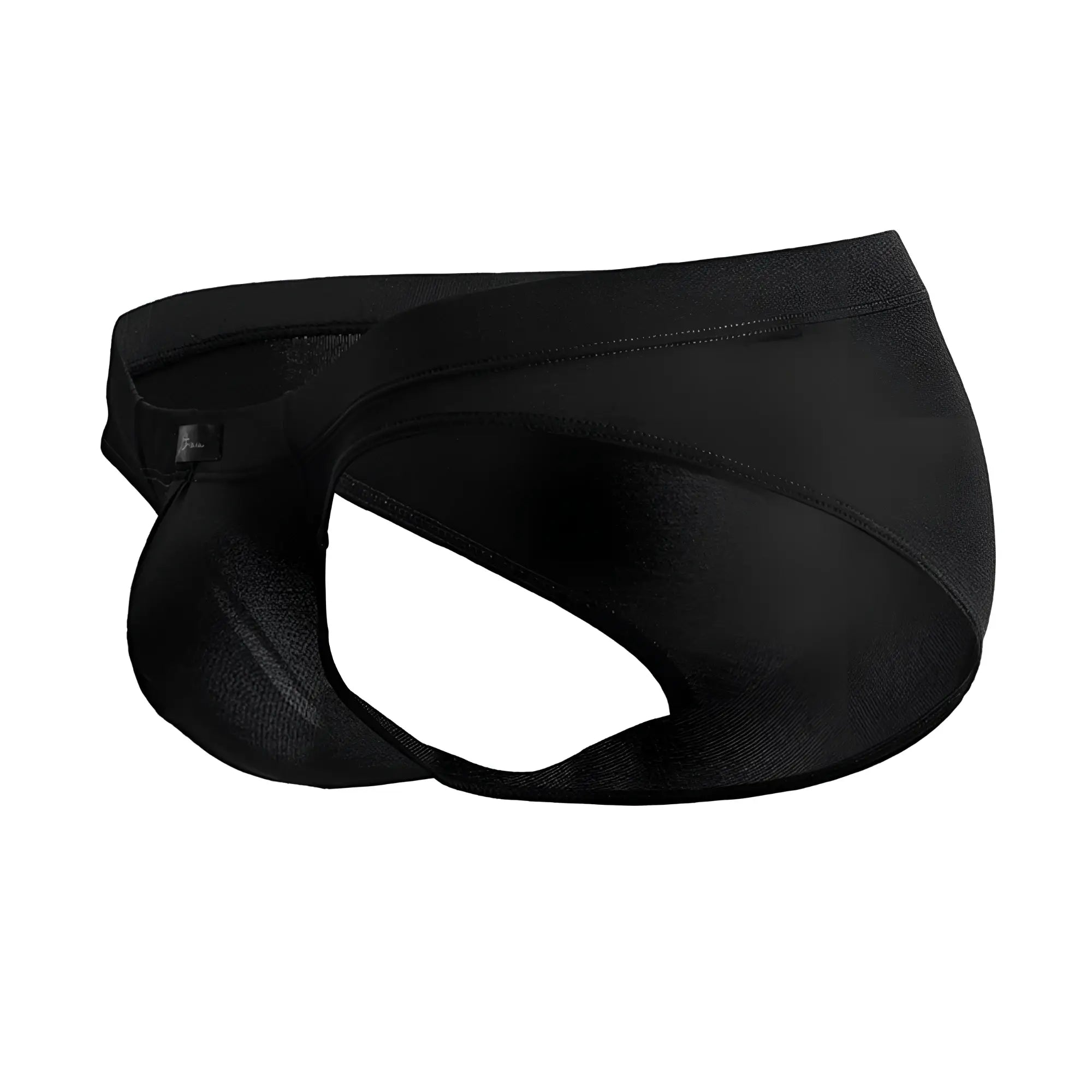 Black xtremen 91207b microfiber athletic briefs with sleek form-fitting design and mesh detailing