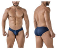 Navy xtremen 91207b microfiber men’s briefs with subtle logo on front waistband for comfortable support