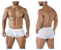 White xtremen 91212b microfiber trunks with white mesh briefs and solid waistband for breathable comfort