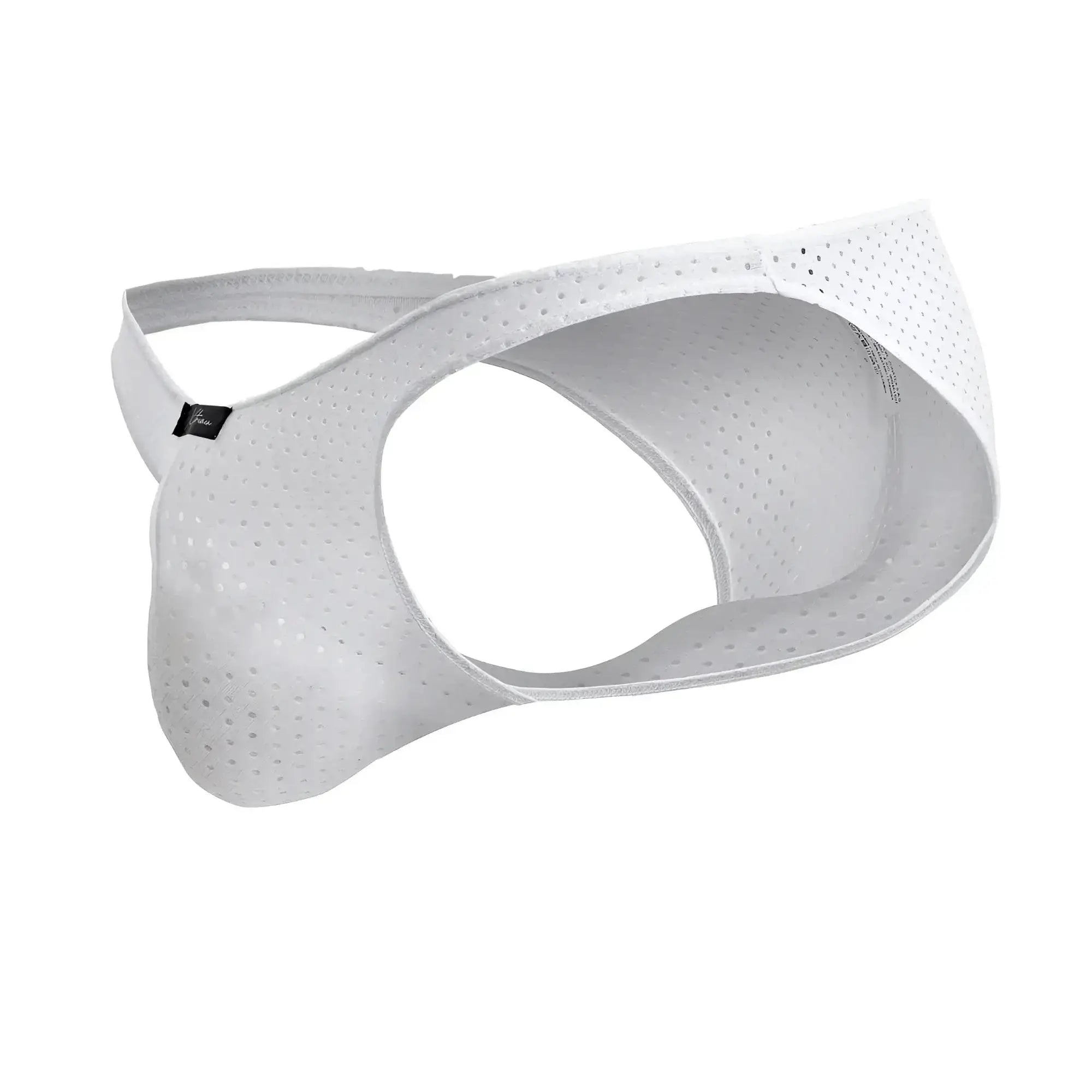 Xtremen 91215b microfiber bikini briefs in white with perforated mesh and sleek form-fitting design