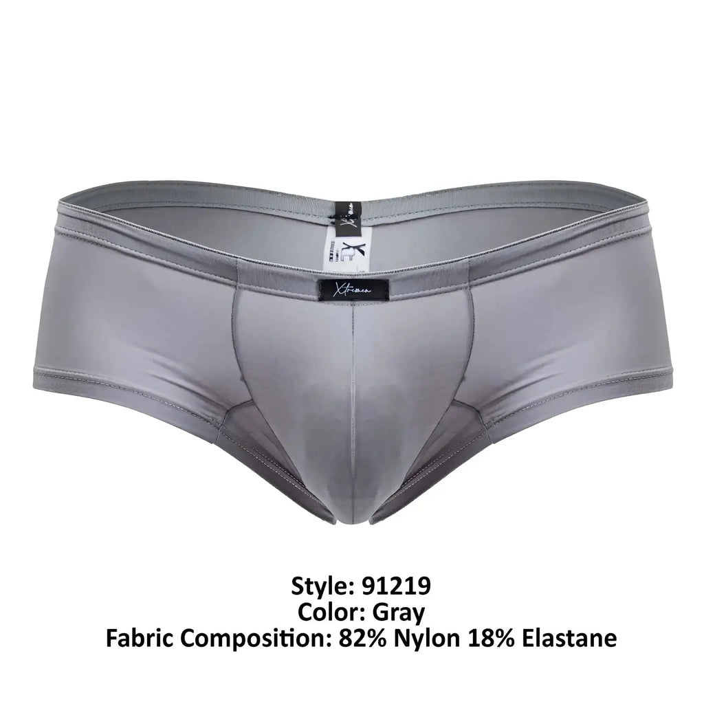 Gray xtremen 91219 microfiber trunks made of 82 nylon 18 elastane with a sleek form-fitting design