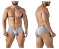 Gray xtremen 91219 microfiber trunks for men with a smooth form-fitting design and subtle brand tag at the waistband