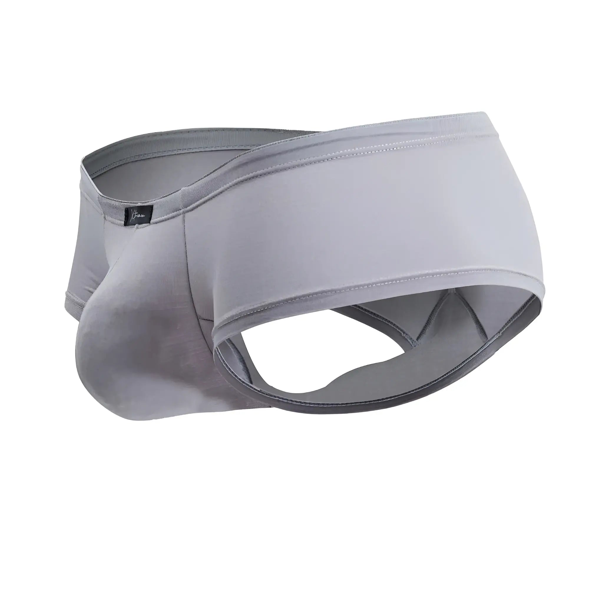 Gray xtremen 91219 microfiber trunks with smooth stretchy fabric and contoured design for men