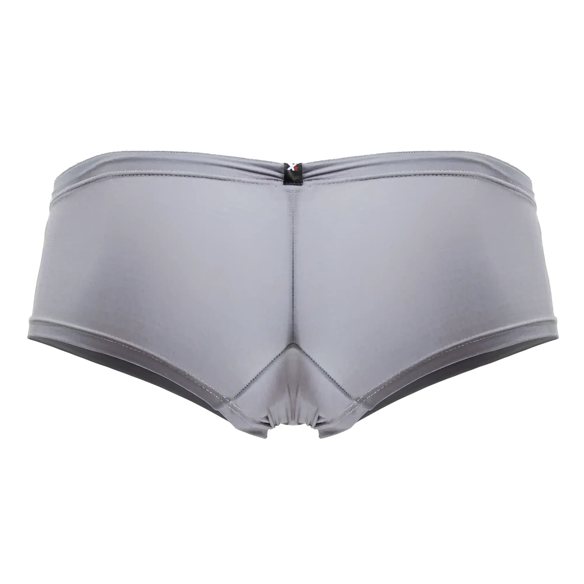 Gray xtremen 91219 microfiber trunks with smooth stretchy fabric and central zipper on the back side