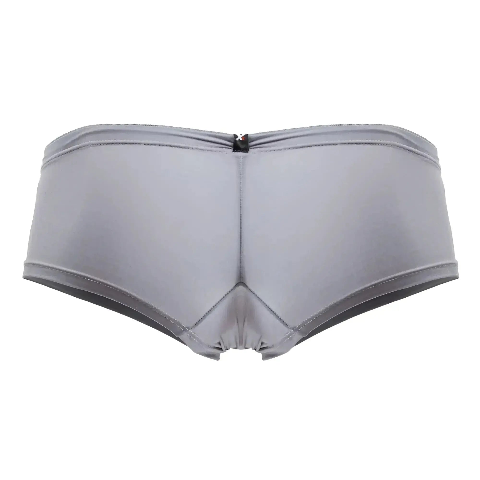 Gray xtremen 91219 microfiber trunks with smooth stretchy fabric and central zipper on the back side
