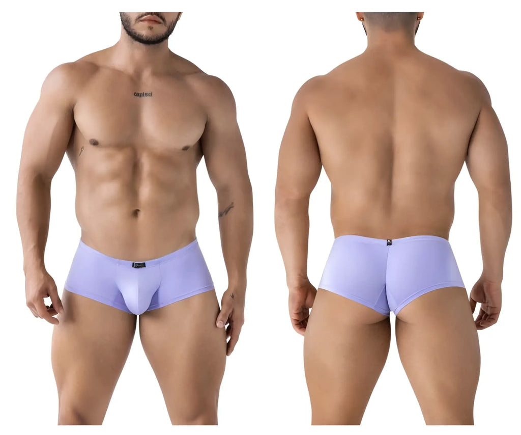 Light purple Xtremen 91219 microfiber trunks with form fitting smooth fabric and subtle waistband logo