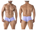 Light purple Xtremen 91219 microfiber trunks with form fitting smooth fabric and subtle waistband logo