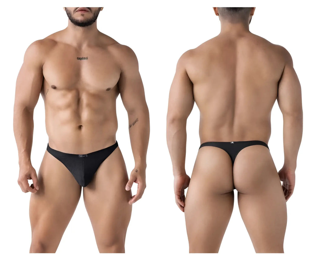 Black xtremen 91223 microfiber briefs with subtle texture and small logo on waistband