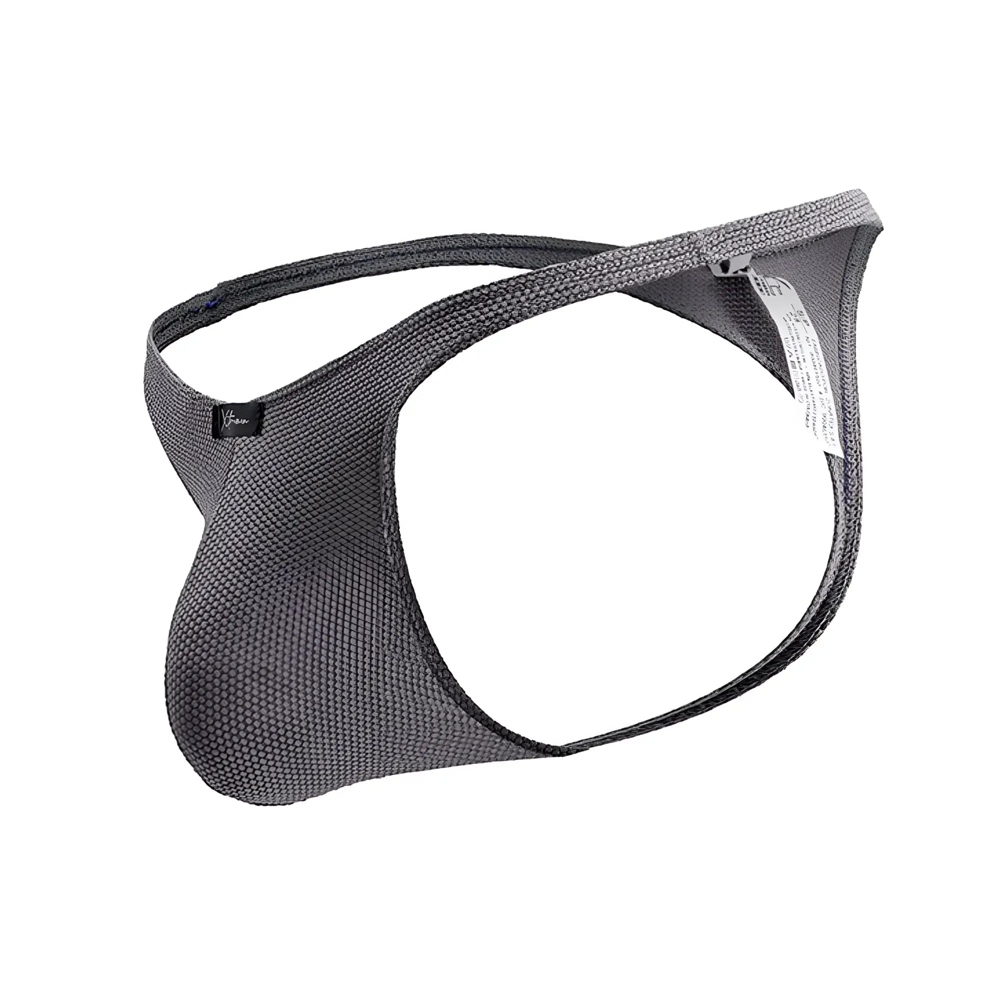 Gray xtremen 91223 microfiber thongs with supportive contoured design and adjustable waistband in gray mesh briefs style