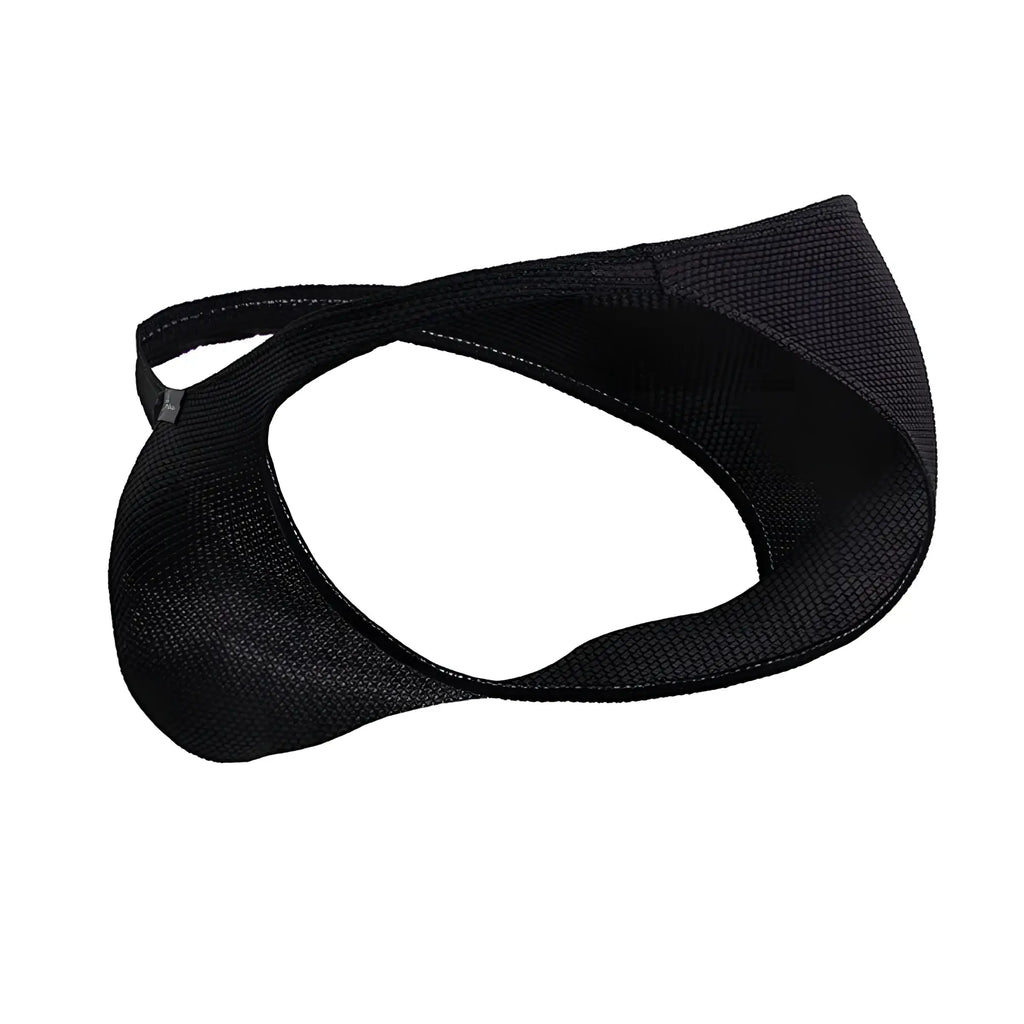 Xtremen 91224 black microfiber bikini briefs with contoured design mesh fabric and adjustable strap