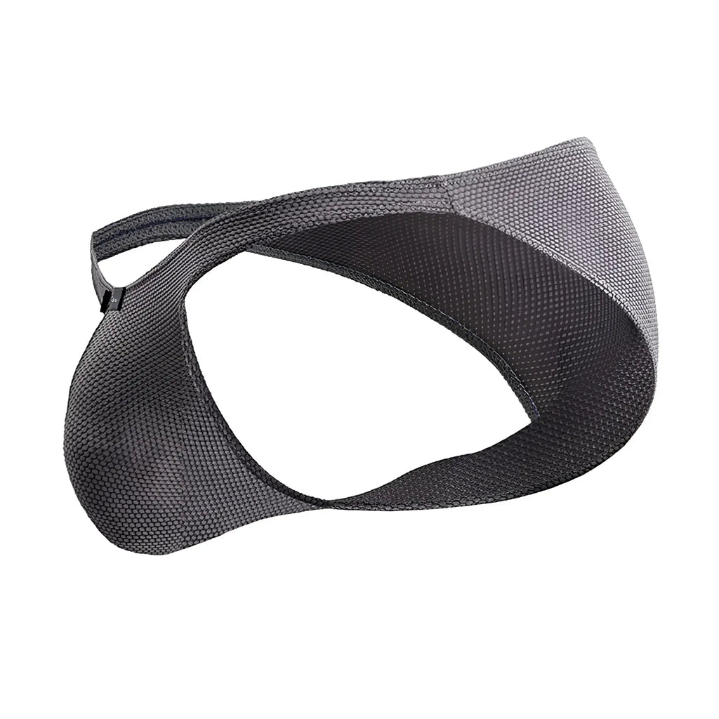 Xtremen 91224 gray microfiber bikini briefs with gray mesh and a supportive contoured design for athletic use