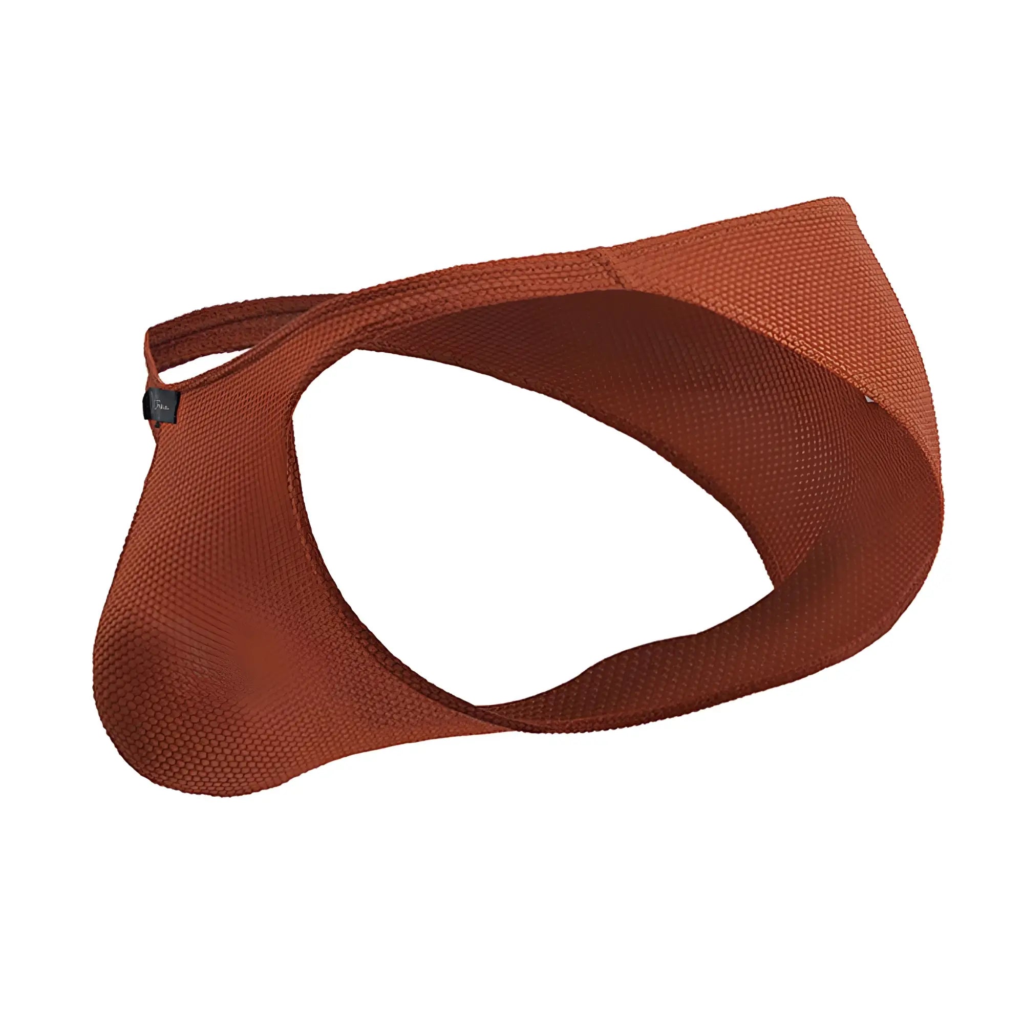 Xtremen 91224 microfiber bikini in rust red with textured mesh, contoured design, and adjustable strap