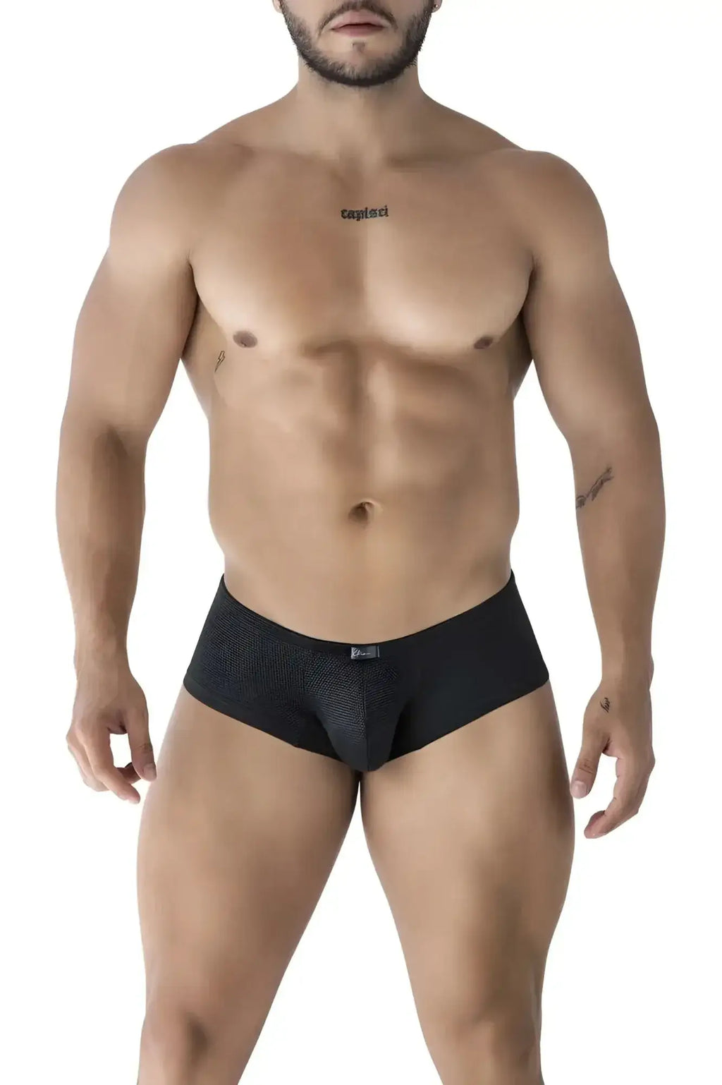 Black xtremen 91225 microfiber trunks featuring a subtle textured pattern and small logo on the waistband