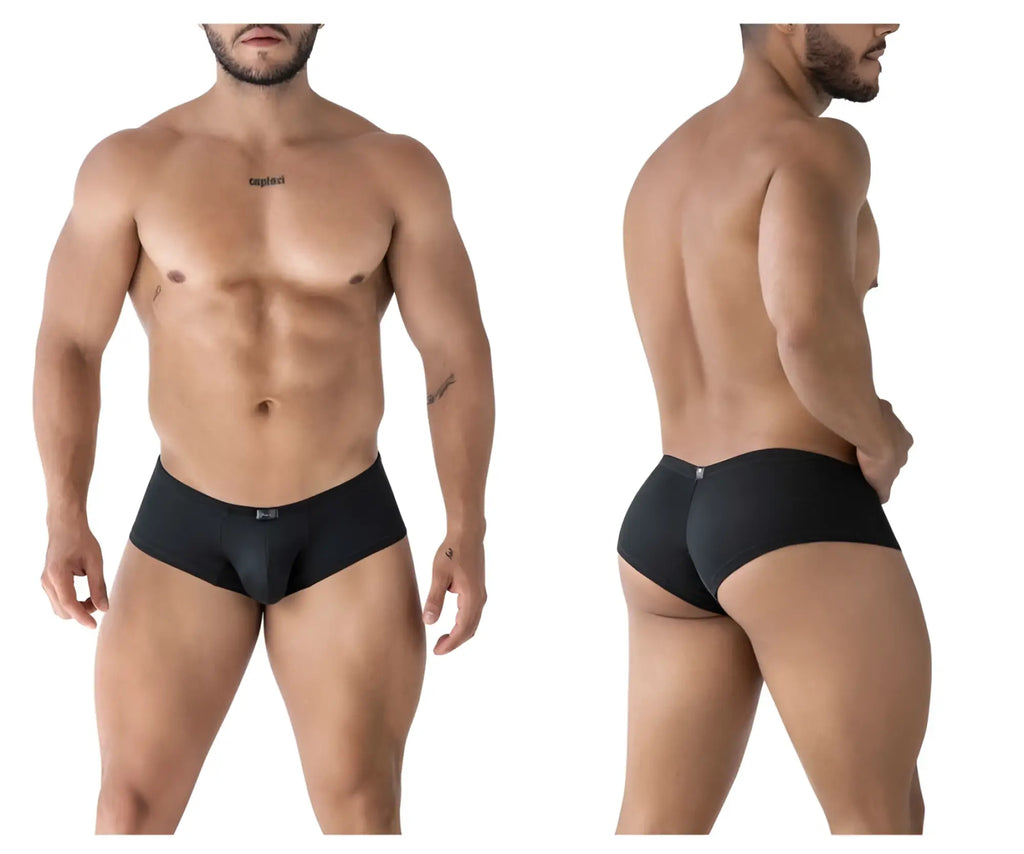 Black xtremen 91225 microfiber trunks with a subtle pattern and small brand logo on the waistband
