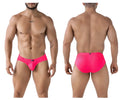 Xtremen 91227 microfiber briefs in fuchsia feature bright pink mesh fabric with a snug form fitting design