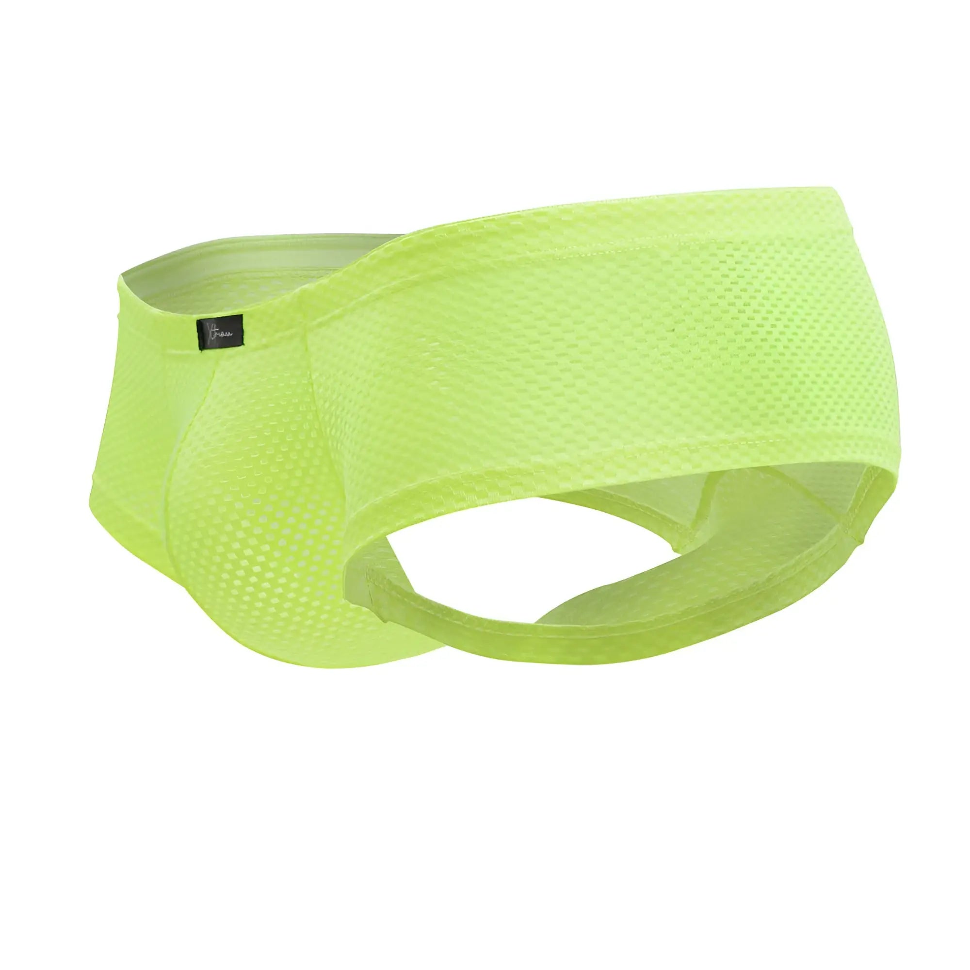 Xtremen 91228 microfiber trunks in neon green feature bright neon green mesh briefs with a sleek form-fitting design