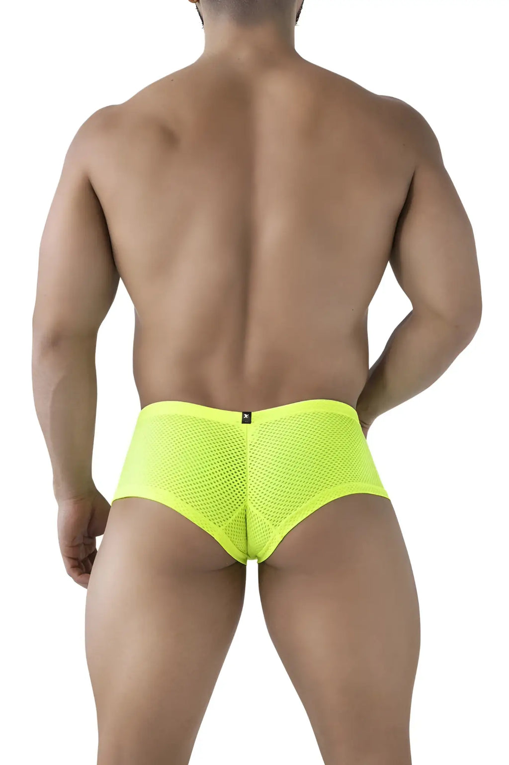 Xtremen 91228 microfiber trunks in bright neon green featuring breathable mesh fabric for enhanced comfort