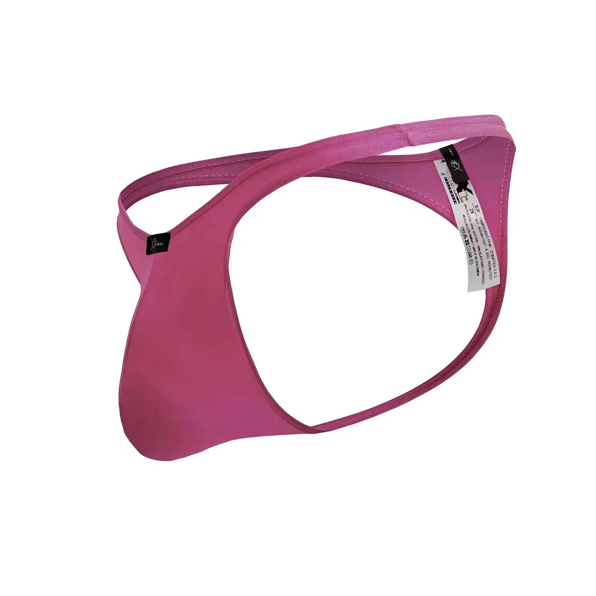 Pink men’s thong xtremen 91232 made of stretchy microfiber fabric in fuchsia with a sleek minimalist design