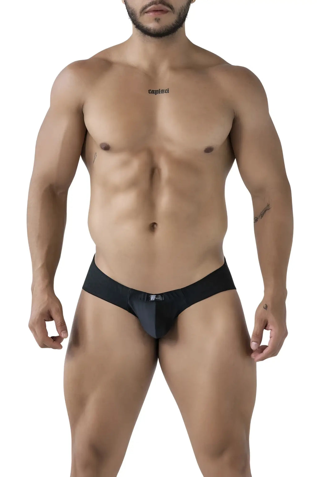 Xtremen 91233 microfiber briefs in black with sleek form-fitting design and subtle waistband logo