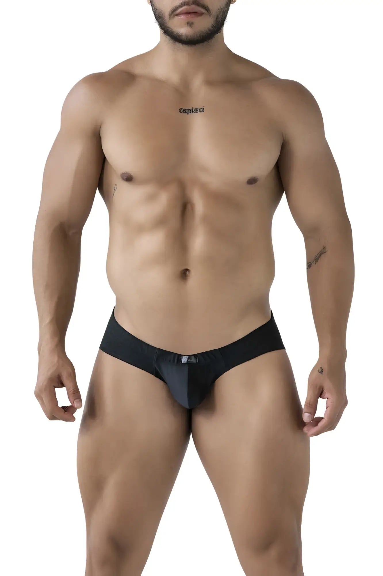 Xtremen 91233 microfiber briefs in black with sleek form-fitting design and subtle waistband logo