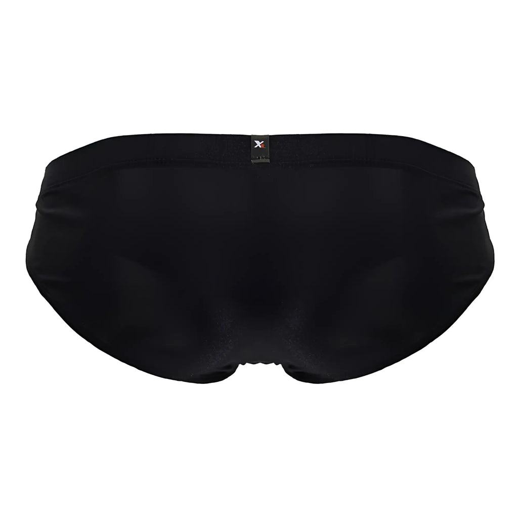 Xtremen 91233 black microfiber briefs with smooth form-fitting fabric and small branded tag at the waistband