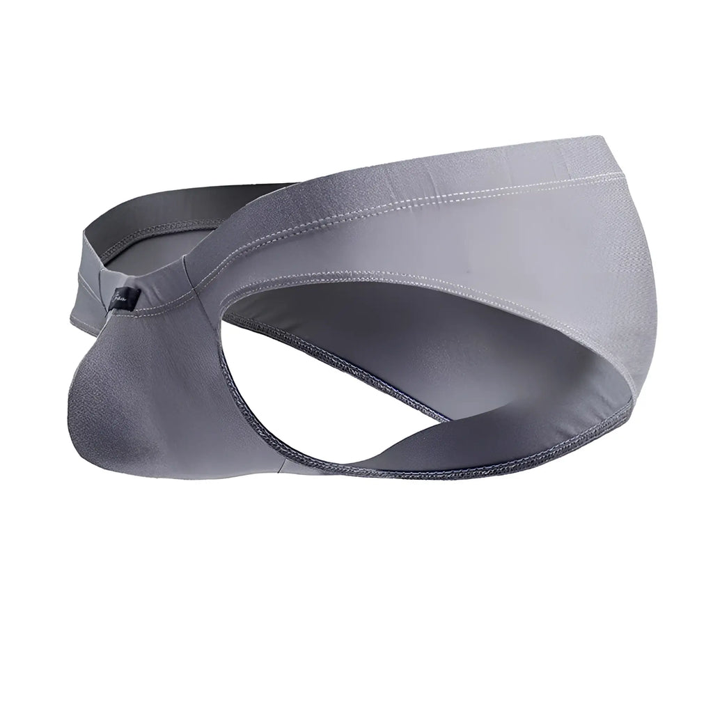 Gray xtremen 91233 microfiber briefs with smooth stretchy fabric and contoured design for men