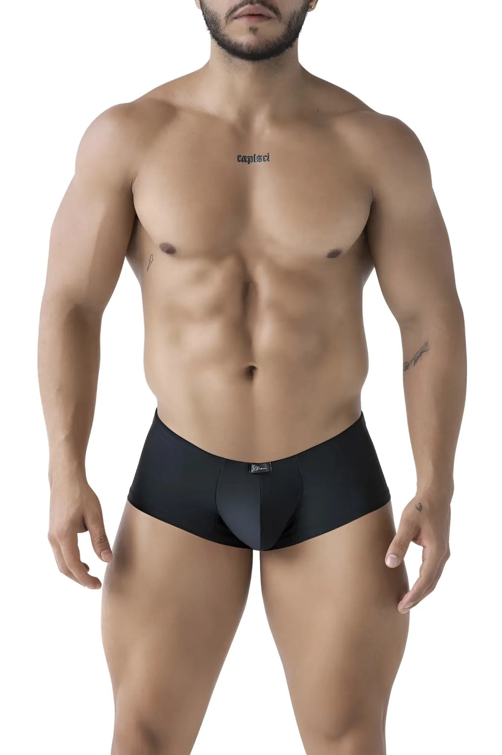 Black xtremen 91234 microfiber trunks featuring sleek form-fitting design and subtle waistband branding