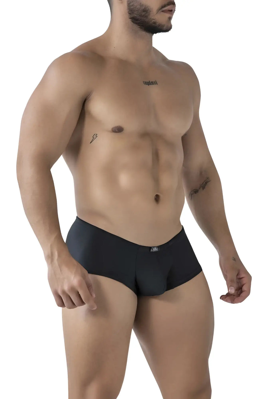 Black xtremen 91234 microfiber trunks with subtle logo on waistband for comfortable everyday wear