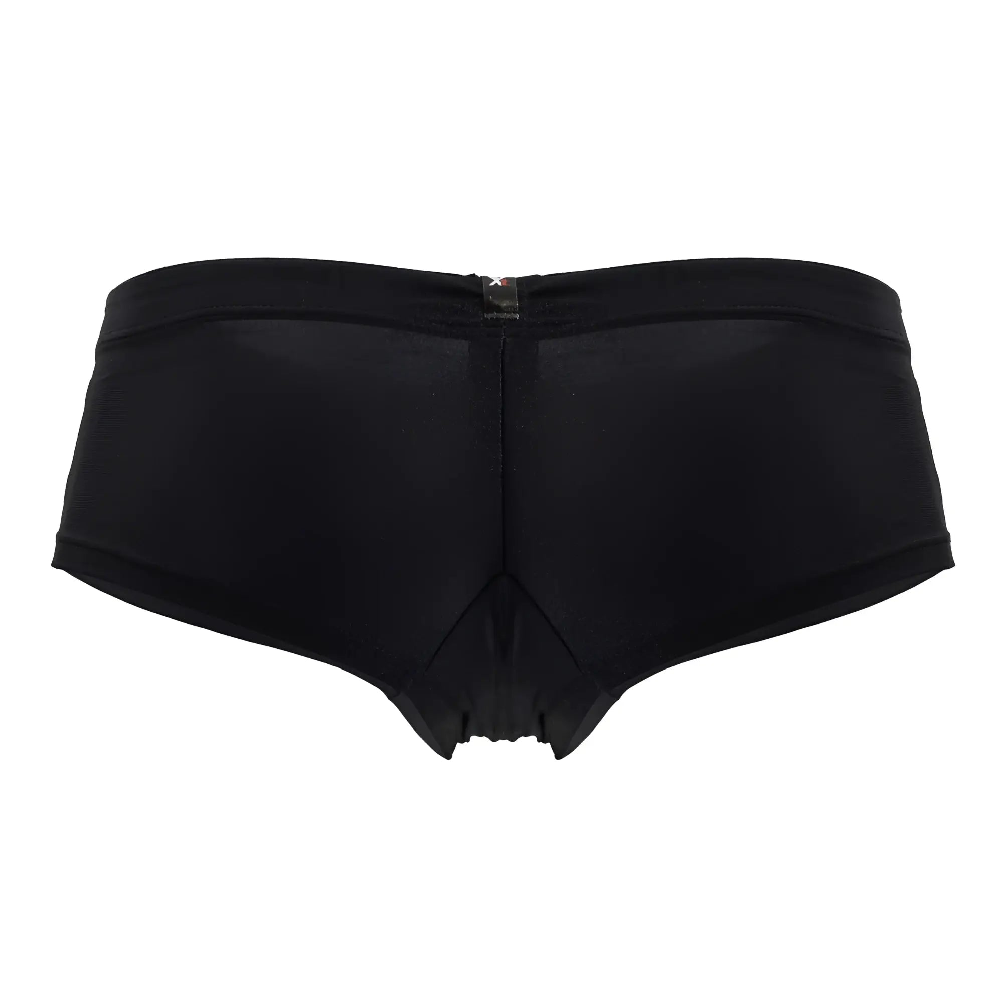 Black xtremen 91234 microfiber trunks with form-fitting smooth stretchy fabric and central seam detail