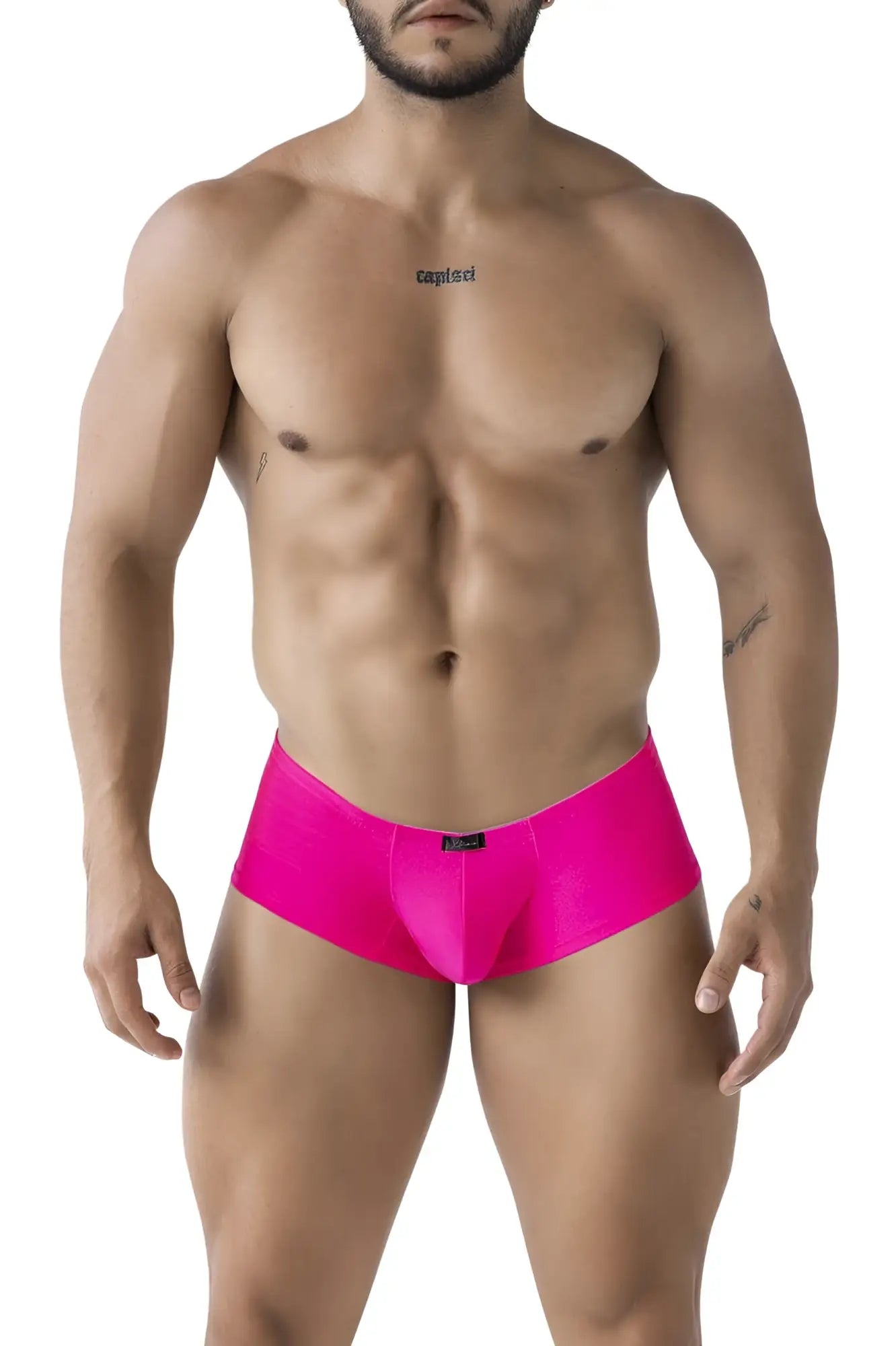 Xtremen 91234 microfiber trunks in bright fuchsia with smooth fabric and form-fitting design for men